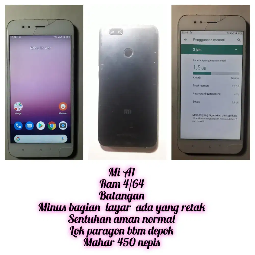 Dijual hp Mi A1
