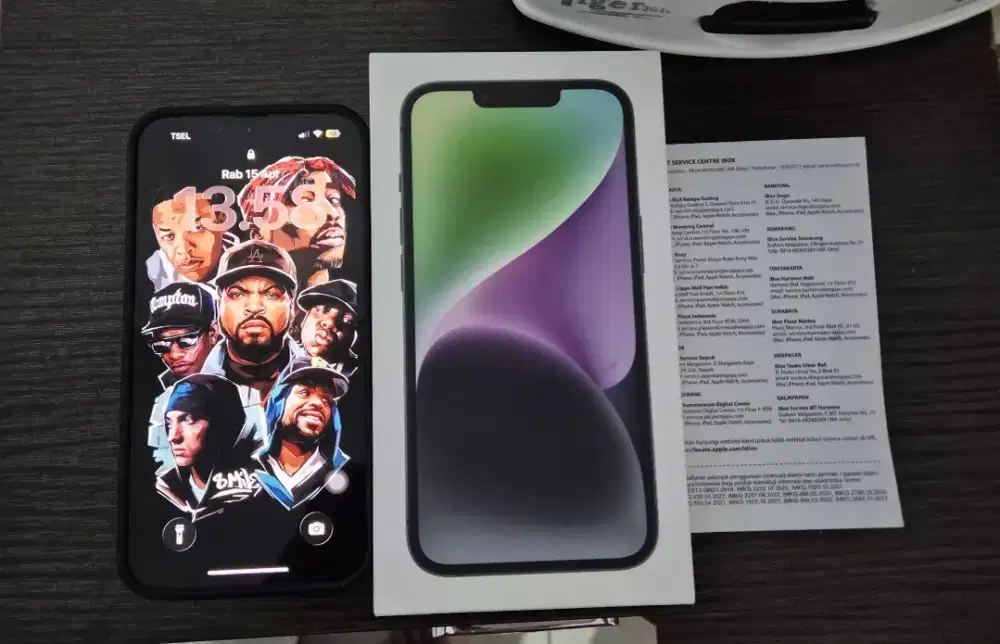 iPhone 14 128gb EX IBOX resmi Indonesia fullset mulus.