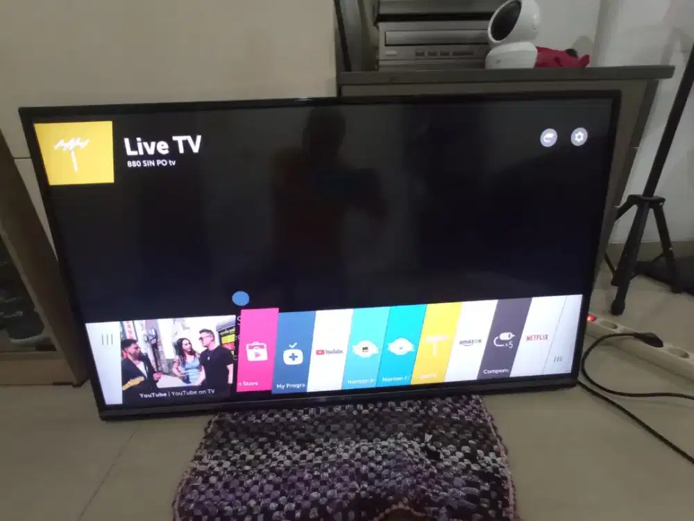 tv led merk LG 43 inch smart digital komplit dus+remote normal lok mer