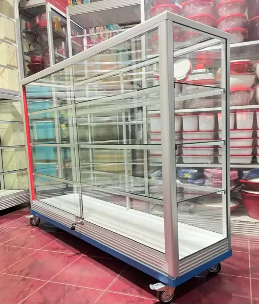 Etalase Panjang 1,5 Meter || Pakai Roda