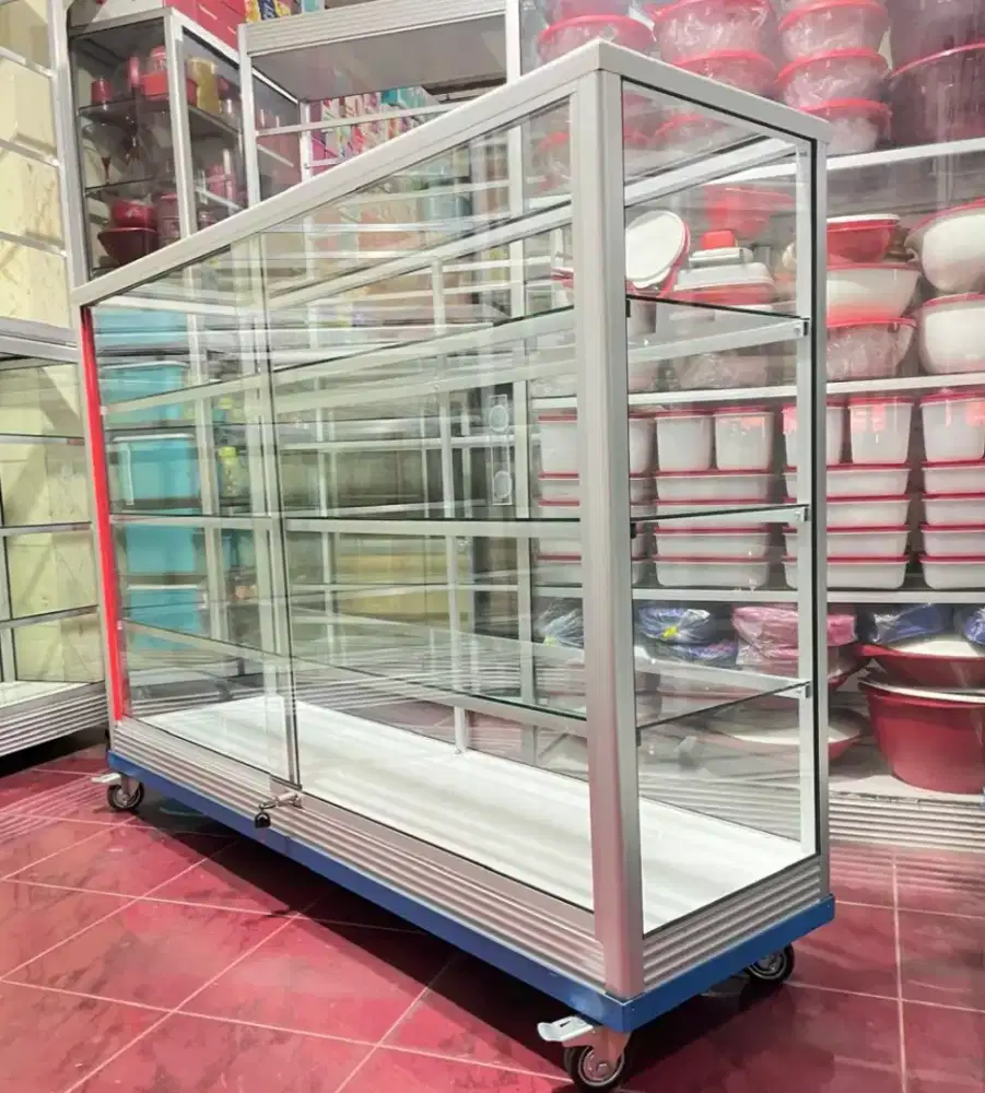 Etalase Toko 1,5 Meter ||Sudah Pakai Roda