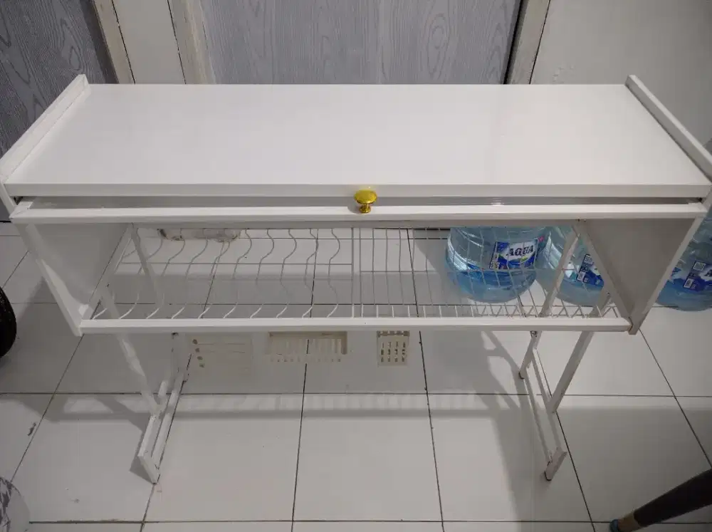 Rak piring wastafel putih 85 cm