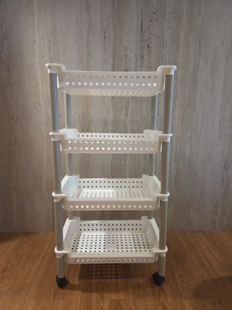 Rak Serbaguna 4 Susun Minimalis + Roda