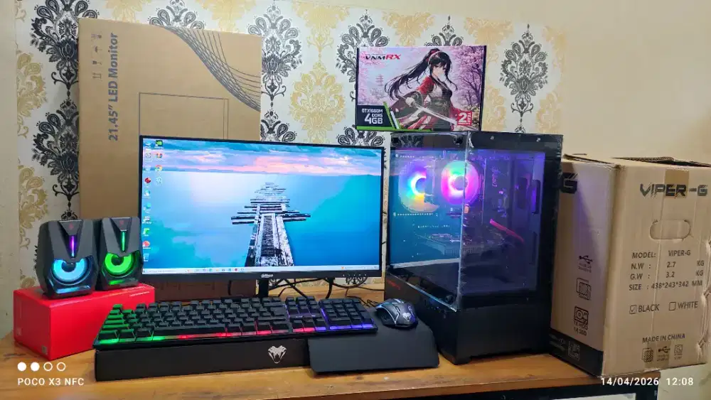 FULLSET CORE I7-4790(8/256GB)GTX 1650 DDR5, LED 22 INC GARANSI 1 TAHUN