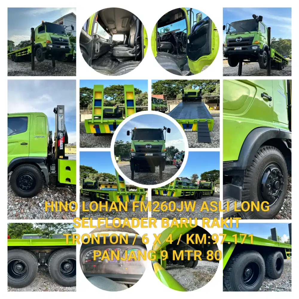 HINO LOHAN FM260JW ASLI LONG SELF LOADER 6X4 TRONTON ISTIMEWA SEKALI