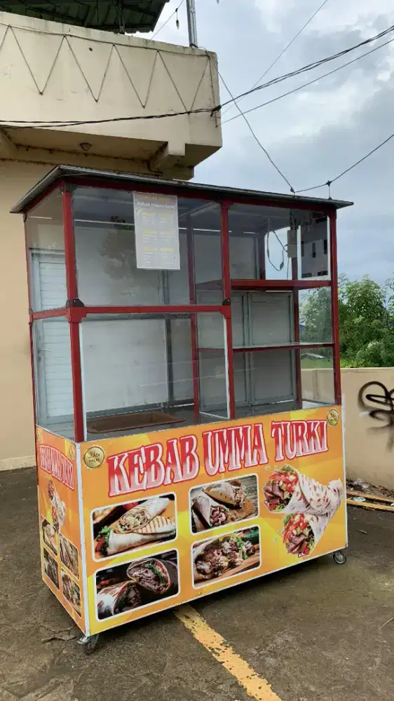 Dijual cepat Grobak usaha cocok untuk usaha apapun Full besi dan kaca