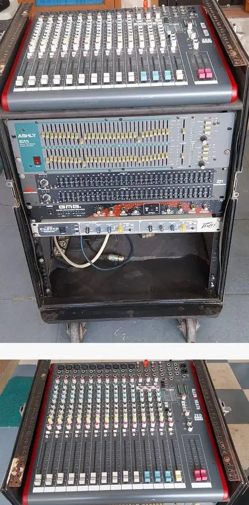 Dijual cepat Satu hardcase isi : Mixer Allen & Head ZED -16 FX , dll