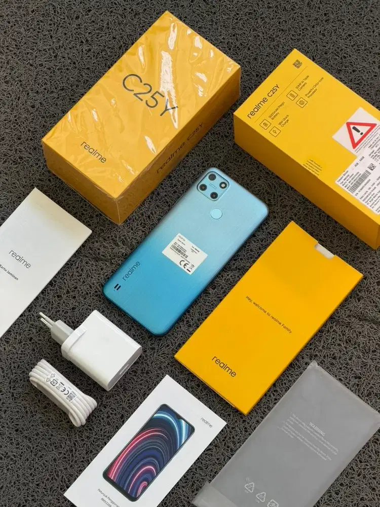 Realme C25Y Blue 64gb Fullset Bukabox aja