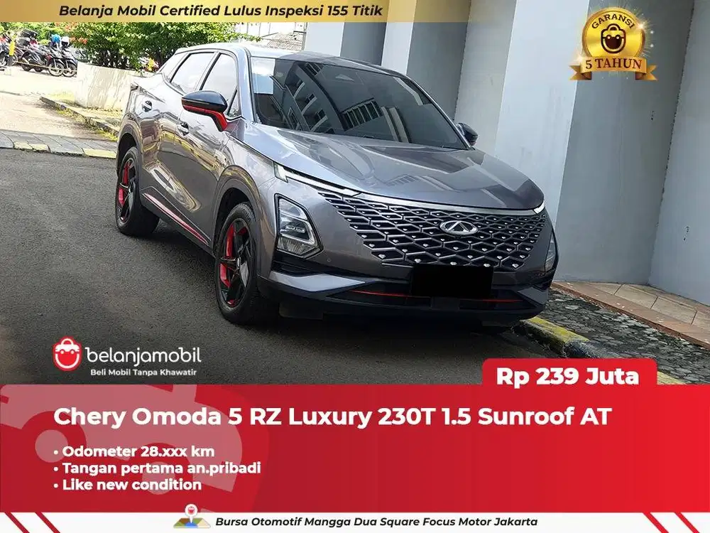 [ GARANSI 5TH ] Chery Omoda 5 RZ Luxury 230T 1.5 Sunroof AT 2023 2024