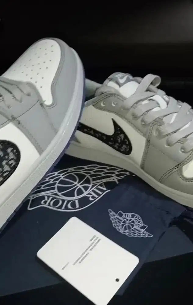 sepatu jordan x dior