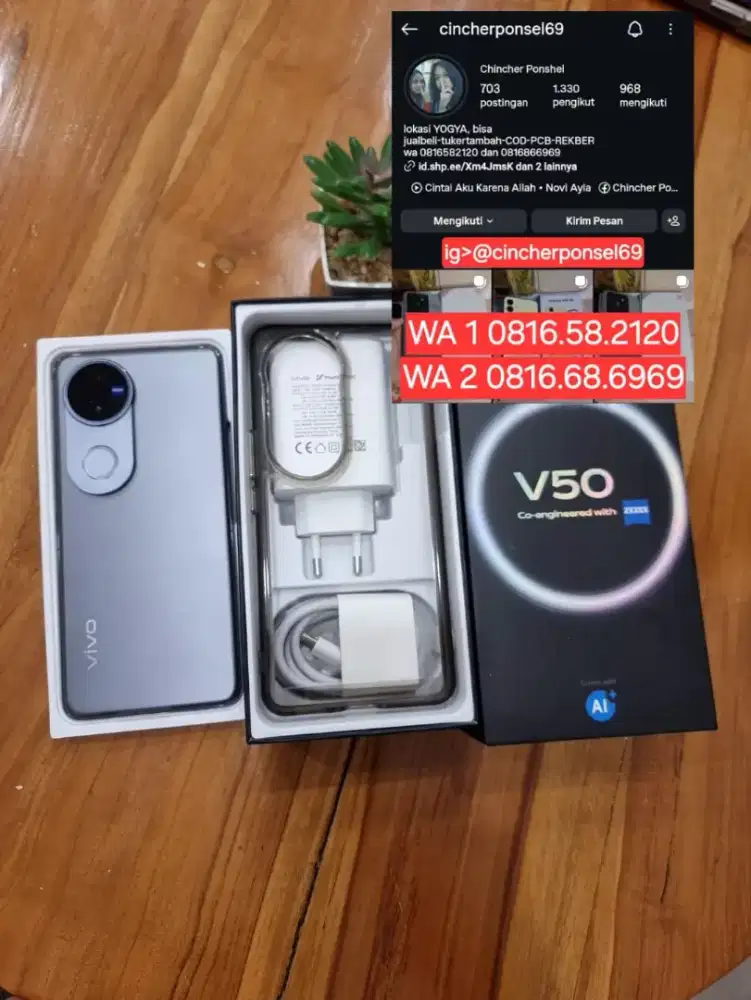 VIVO V50 5g 12/512 fullset original likenew istimewa grns juni 2026