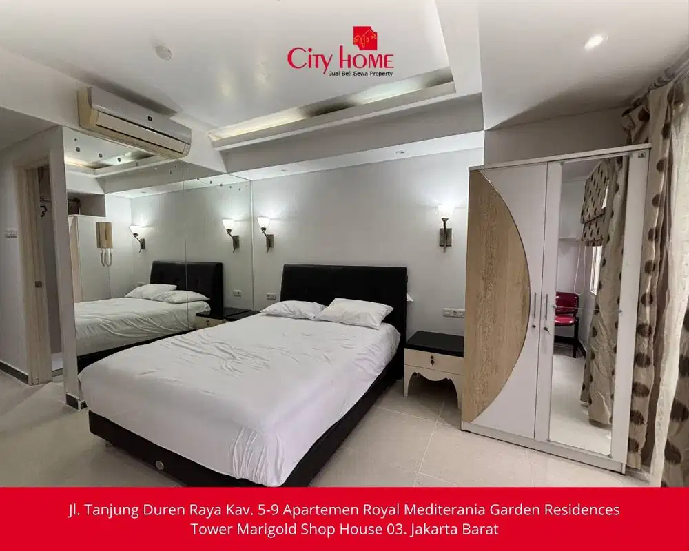 Sewa Apartemen Studio Furnished di Royal Mediterania Garden