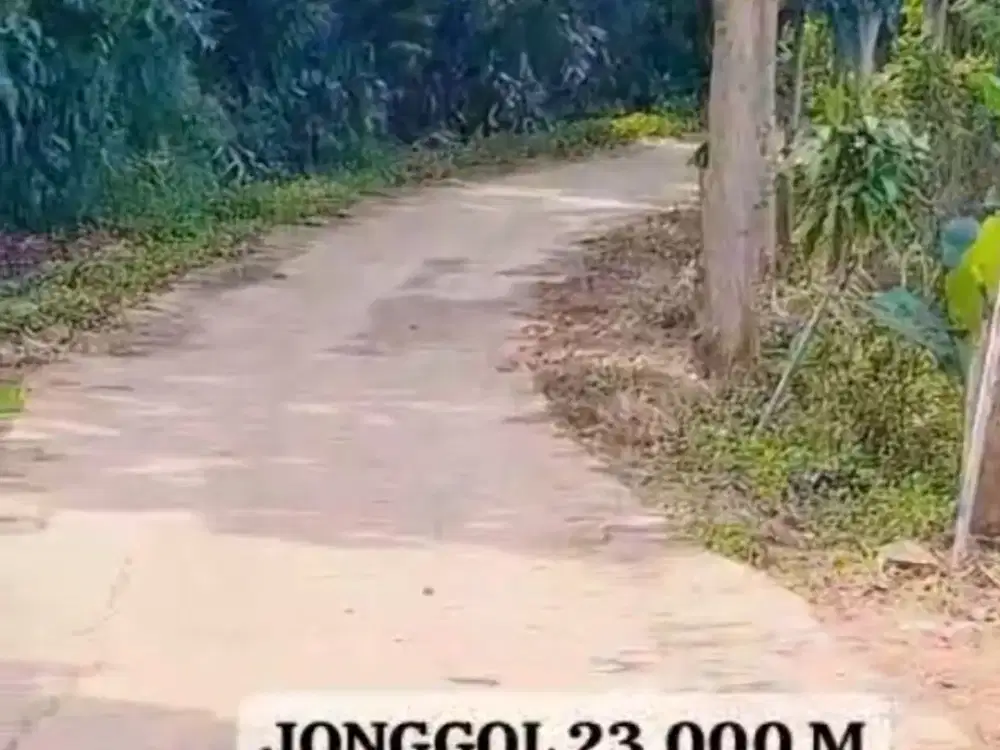 Tanah kosong di sukamakmur jonggol kab.bogor LT.2,3ha SHM jln cor msk mobil