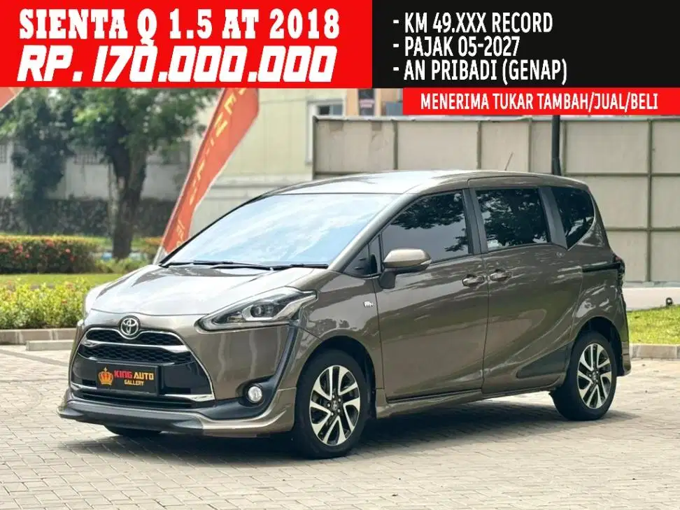 TOYOTA SIENTA Q 1.5 AT NIK 2018