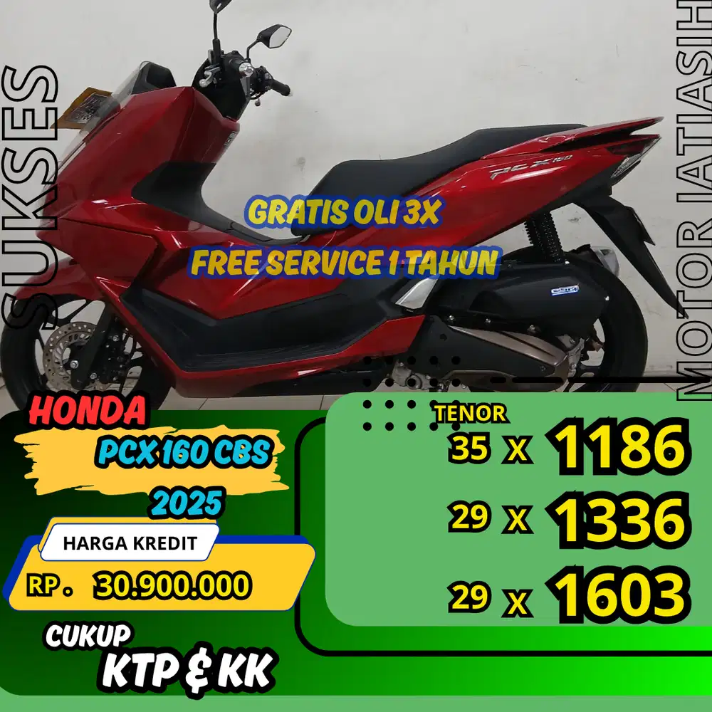 HONDA PCX 160CBS 2025 ANGSURAN TERMURAH SYRT KTP&KK(SUKSESMOTOR)