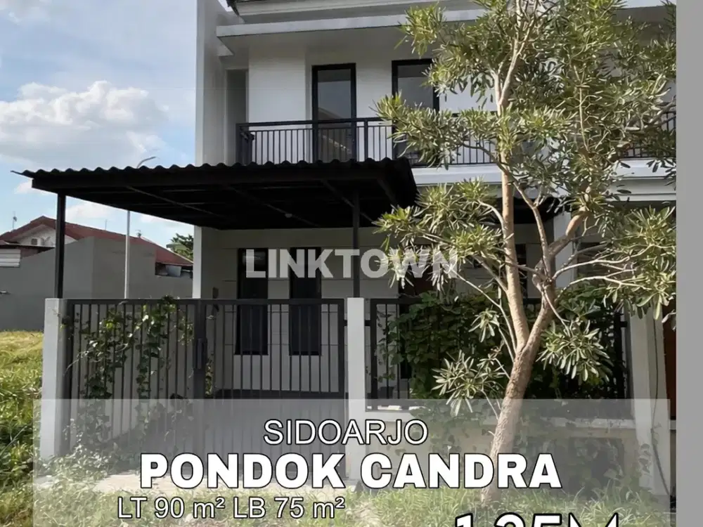 Rumah Baru 2 Lantai di Pondok Candra Dekat Akses ke Uin 2 Surabaya