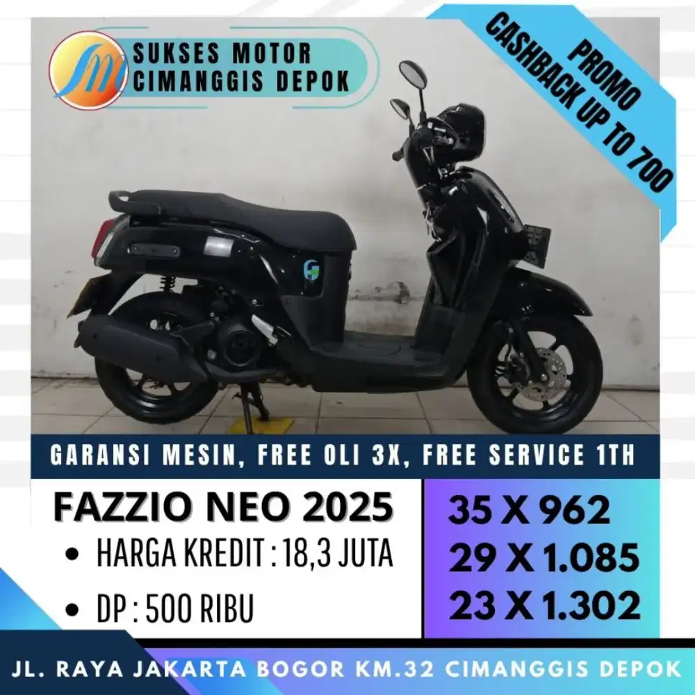 FAZZIO NEO 2025 KREDIT PROMO DP 500 CICILAN RINGAN [SUKSES MOTOR]
