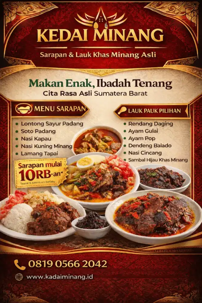 Dicari  masak makanan minang