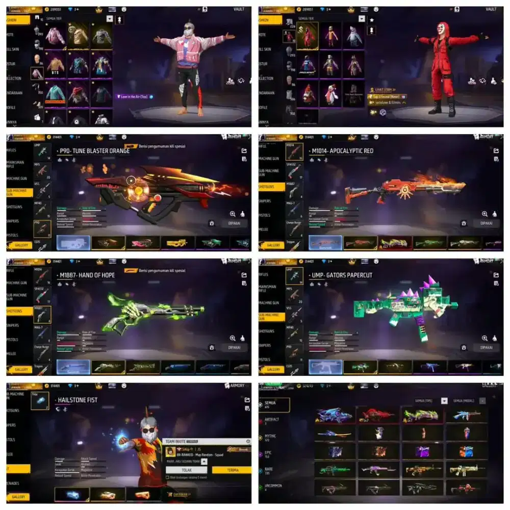 akun FF Ready jual akun Free Fire murah murah 100% Asli Tepercaya