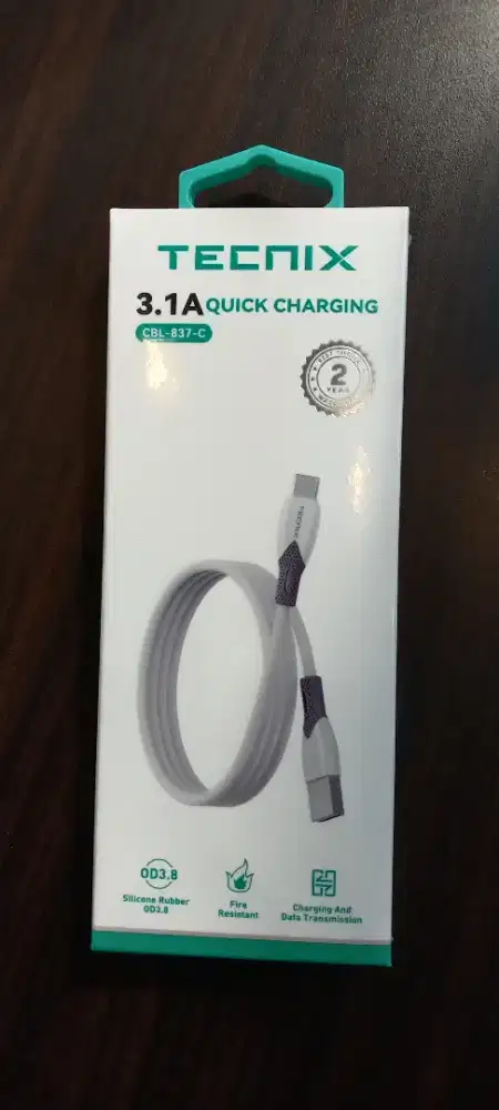 Kabel Data Type C TECNIX CBL-837-C Kabel Type C Fast Charge 3.1A