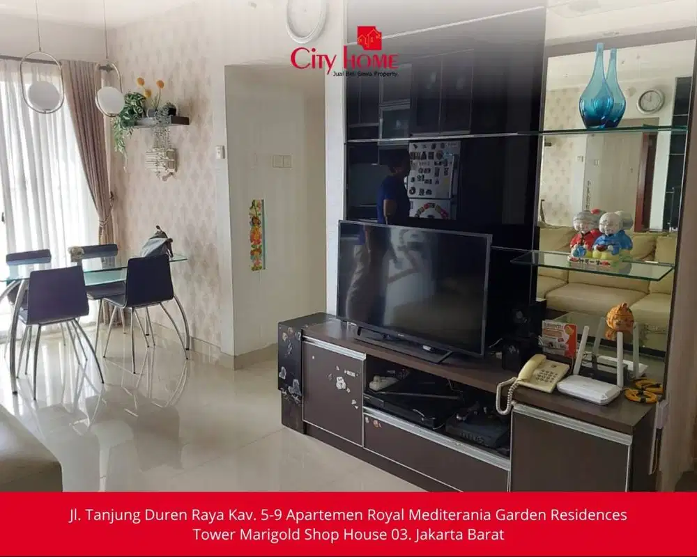 Jual Cepat 2BR Mediterania Garden 2 70m² Full Furnished Murah