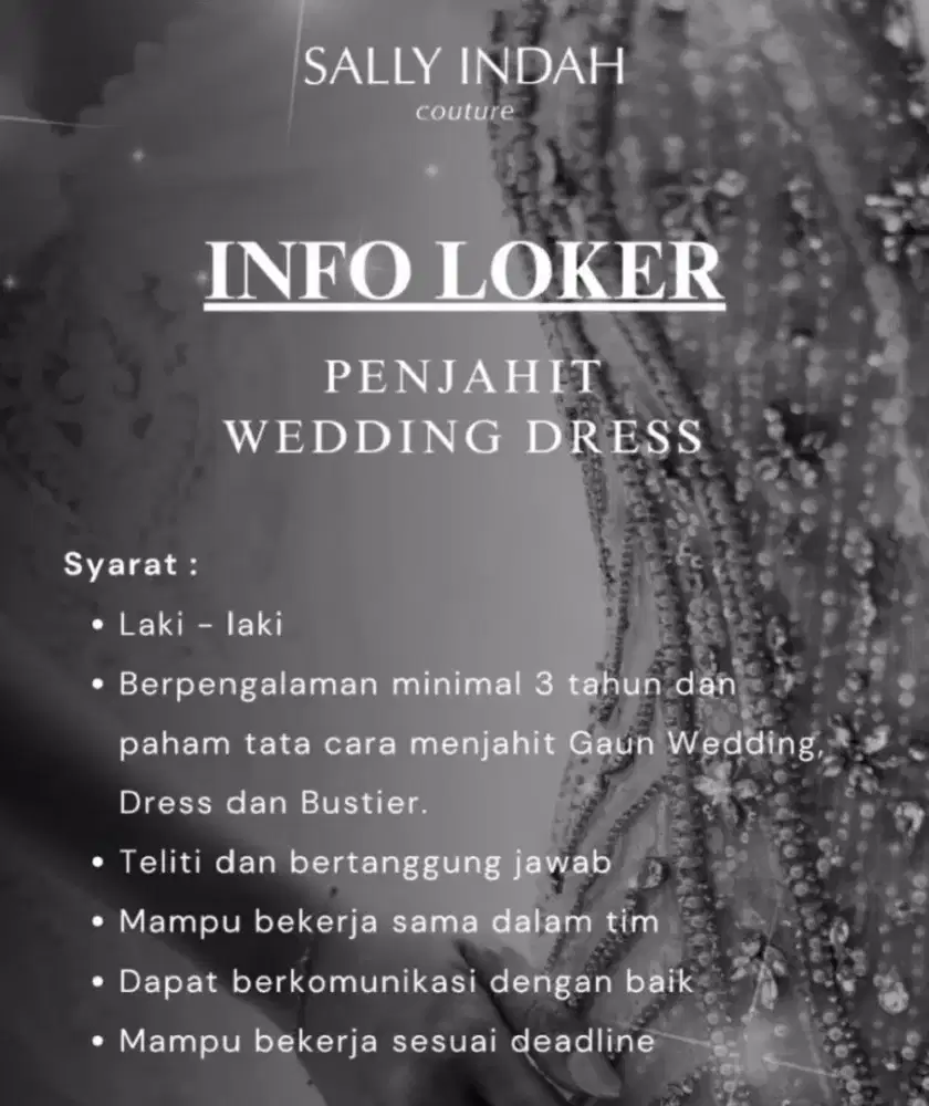 PENJAHIT GAUN PENGANTIN WEDDING GOWN