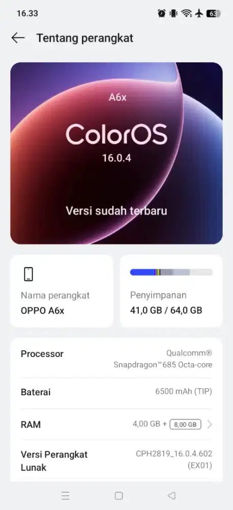 OPPO A6X Mulus 99,99%