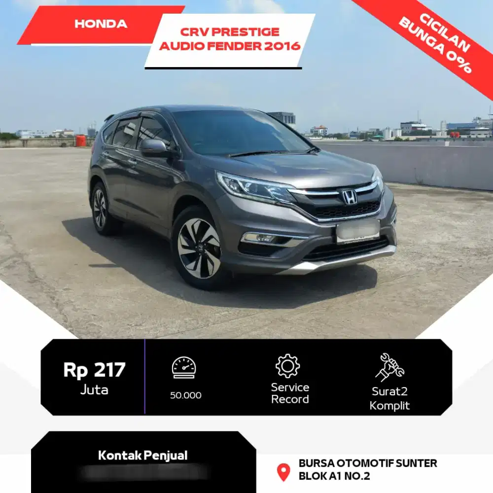 KM 50RB | ORISINIL TERAWAT | HONDA CRV 2.4 PRESTIGE 2016 AUDIO FENDER