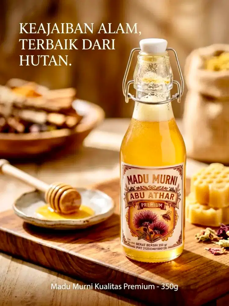 MADU MURNI ABU ATHAR ORIGINAL FUUL NEKTAR 100%(isi 350ml)