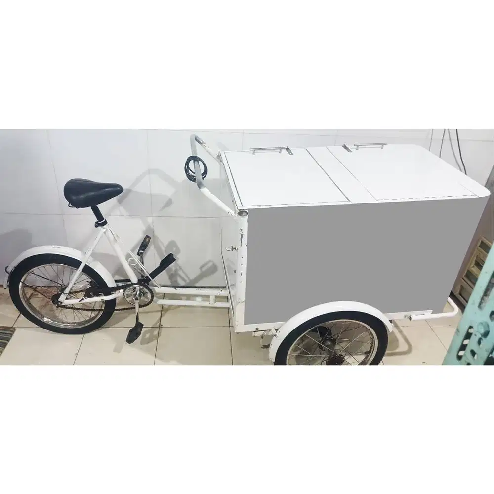 Gerobak Sepeda Roda Tiga Kopi Keliling Manual