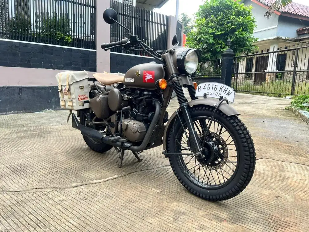 Royal Enfield Classic 500 tahun 2017 custom Pegasus Service Brown