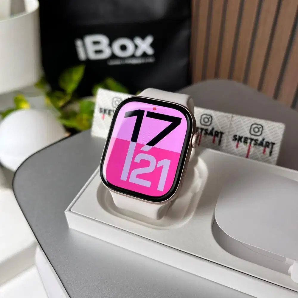 Apple Watch Series 10 46mm Rose Gold iBox iwatch Battery Health 100%