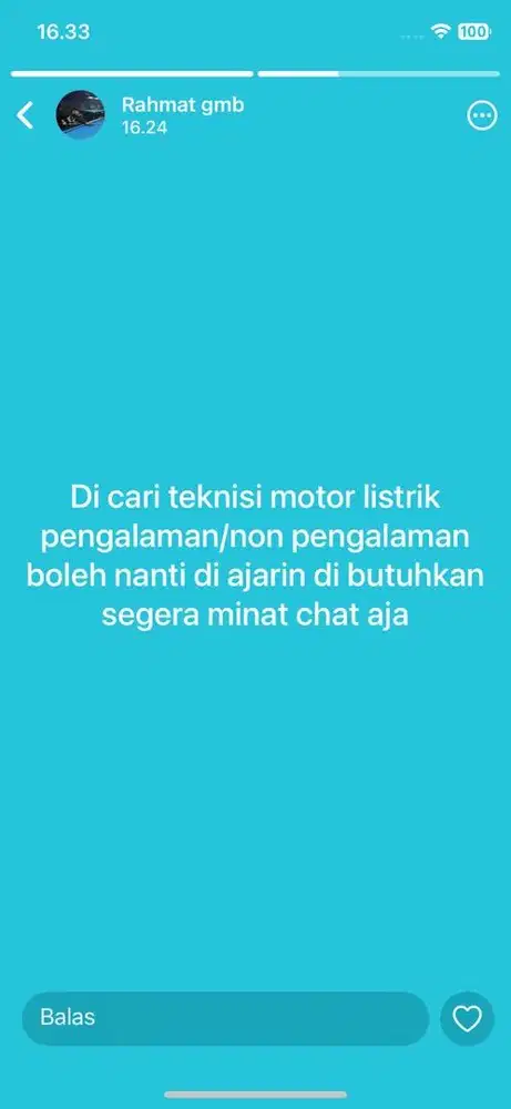 Lowongan kerja teknisi motor listrik
