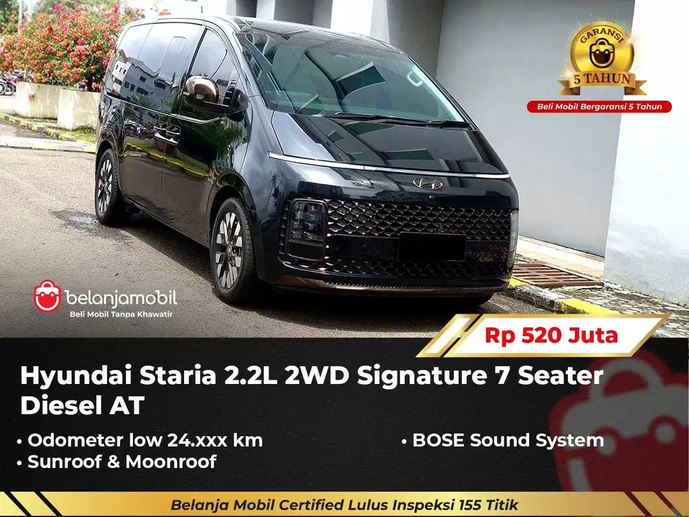[ GARANSI 5TH ] Hyundai Staria 2.2L 2WD Signature 7 Seater Diesel 2021