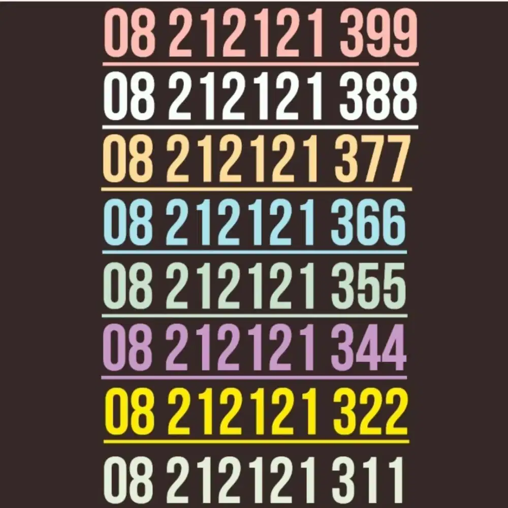 NOMOR CANTIK telkomsel  11 digit rapi