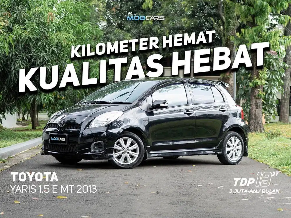 CICILAN MINIM !! 19 JUTAAN LOW KM YARIS 1.5 E MT 2013 MOBCARS