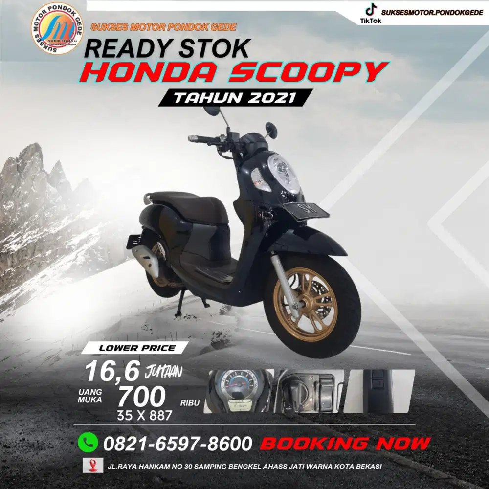 SCOOPY PRESTIGE TAHUN 2021 KTP DAERAH BISA KREDIT ATAU CASH