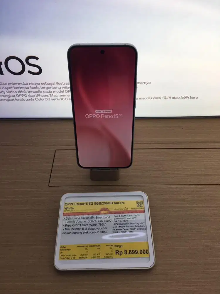 OPPO RENO 15 5G 8/256GB AURORA WHITE