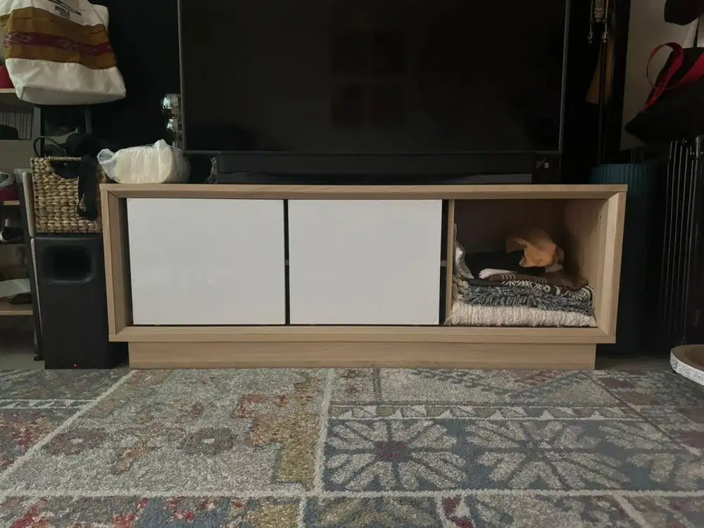 Kabinet TV Wood Panel Kondisi Bagus
