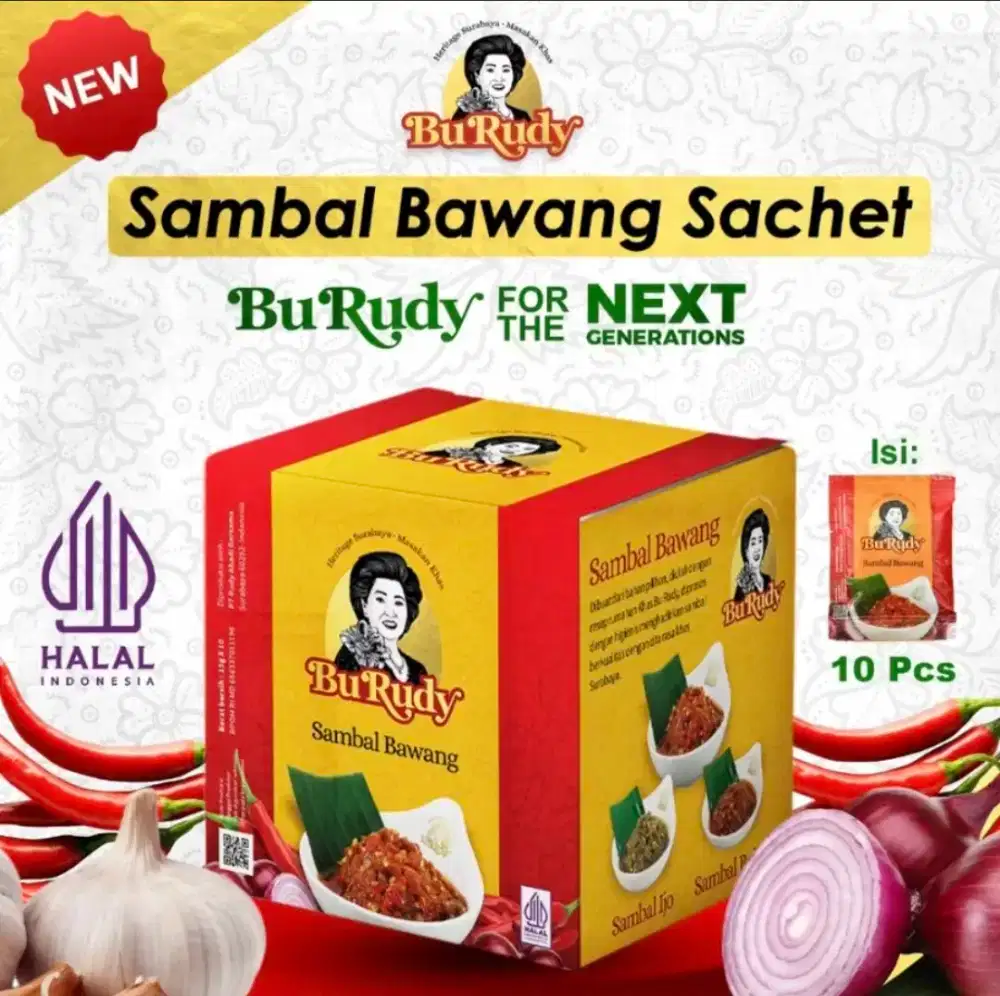 Sambal Bawang Bu Rudy (15 gram x 10 sachet)