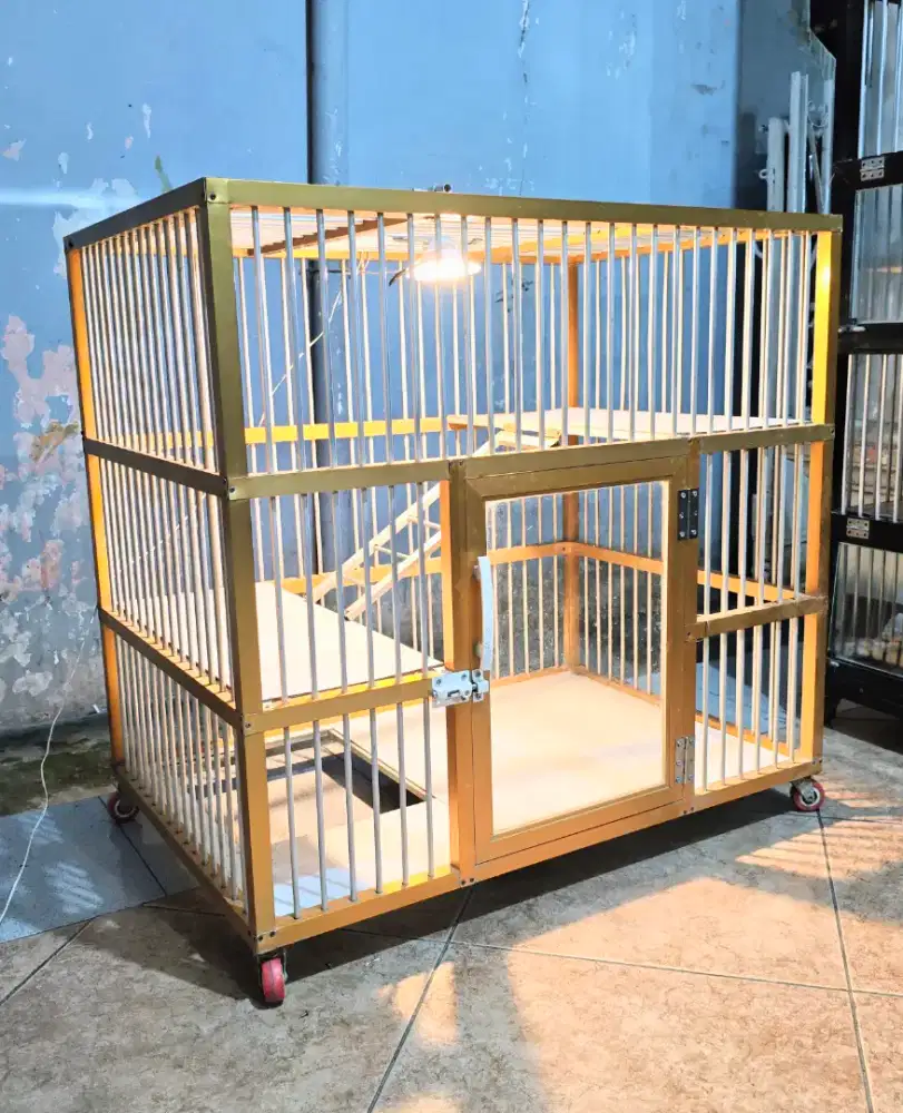 Kandang Kucing Aluminium Preloved 1 Pintu Jumbo BSH Persia Scottish