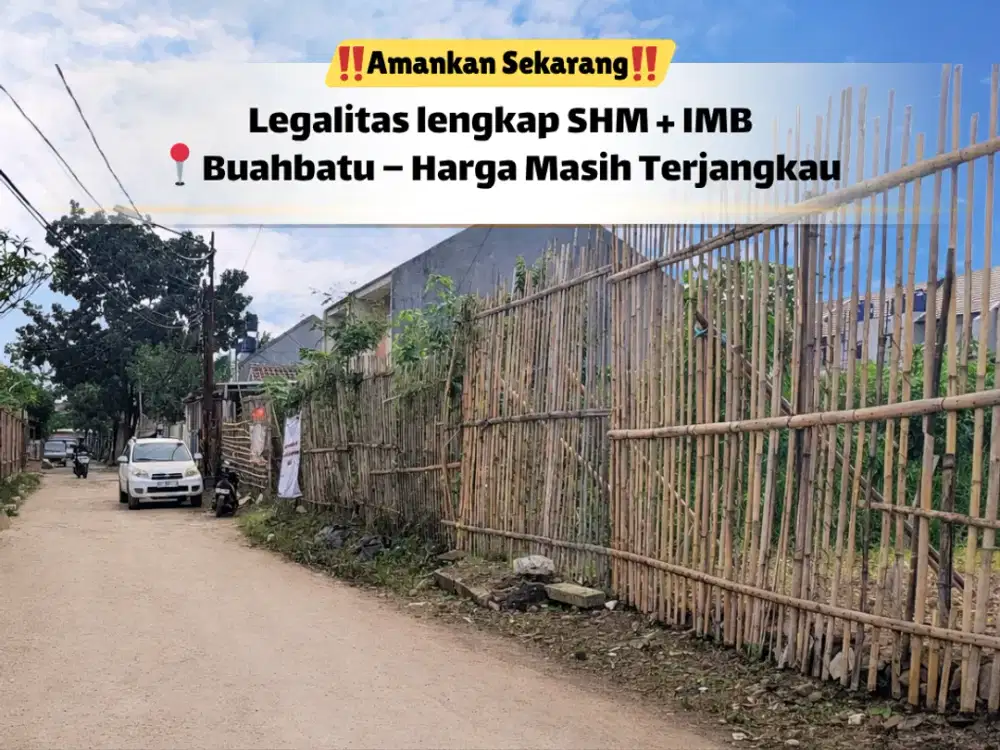 Tanah Buahbatu 10x27 Dekat Margacinta Park