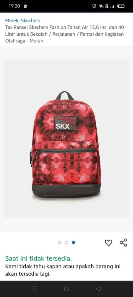 Tas bagpack SKX Skechers original langka