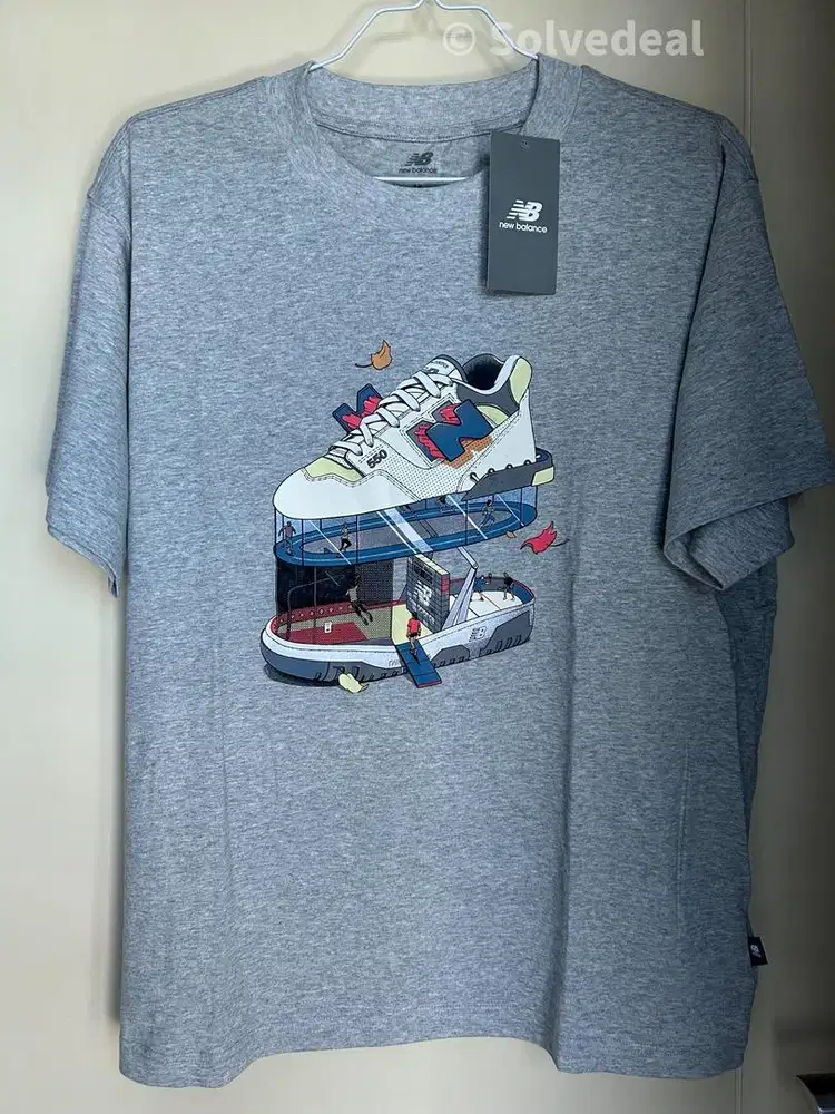 Kaos New Balance Fitness Center Mens Tshirt Grey Original - New Rare