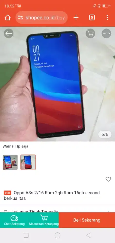 Dijual murah hp opo a3s