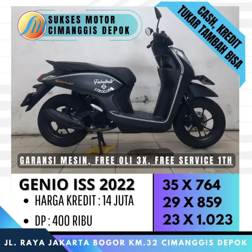 DP 400 GENIO ISS 2022 KREDIT MURAH CICILAN RINGAN [SUKSES MOTOR]