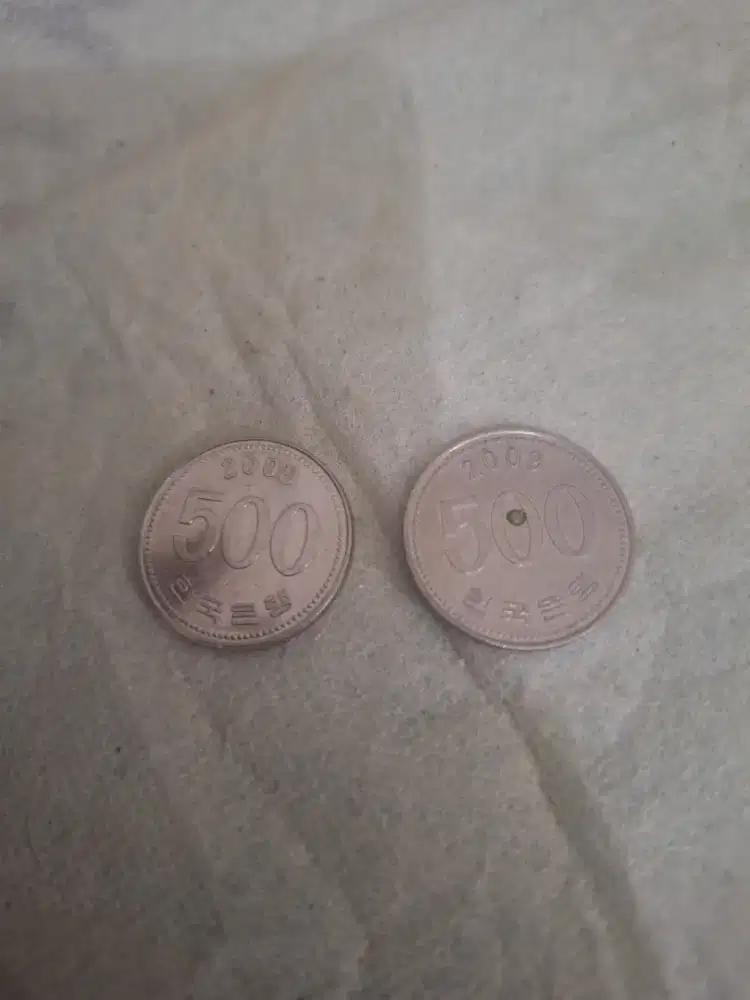 Koin 500 won asli 
Koin dari korea selatan 
Limited edition 
Barang te