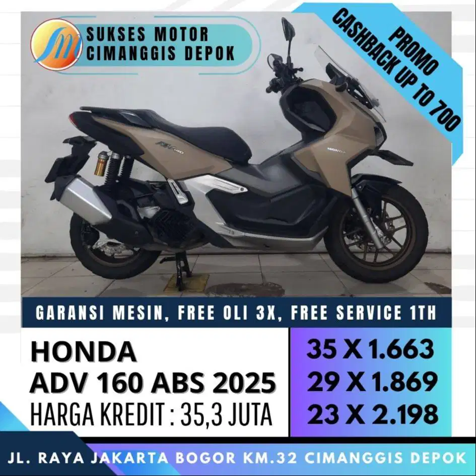 ADV 160 ABS 2025 TERMURAH UNIT ISTIMEWA BERGARANSI [SUKSES MOTOR]