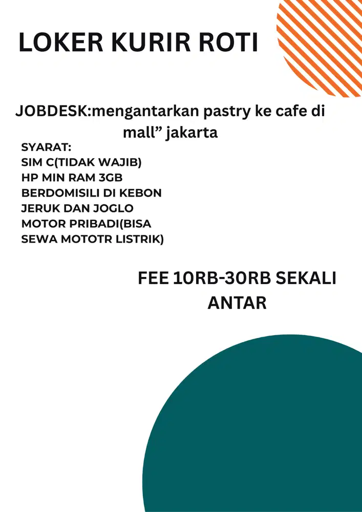 KURIR DELIVERY PASTRY