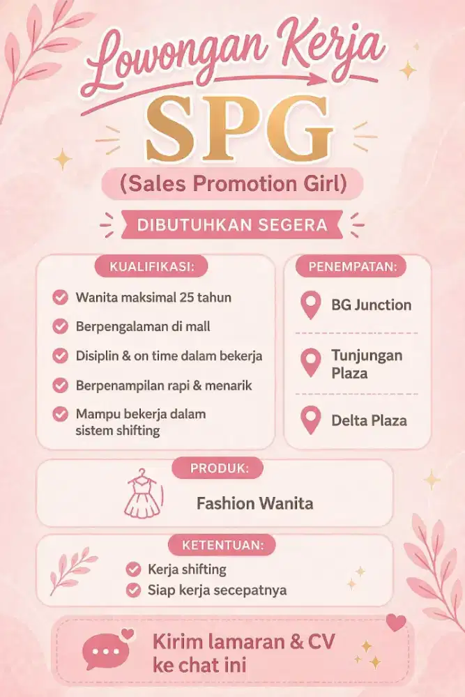 SPG Penempatan Mall